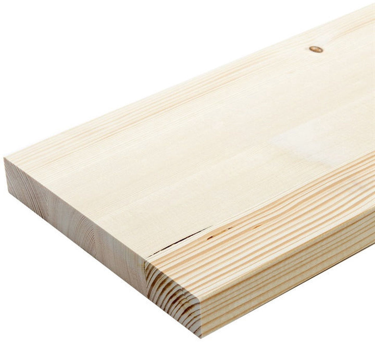 Eglės palangė, obliuota, 240 × 40 × 2,8 cm – nuotrauka 1