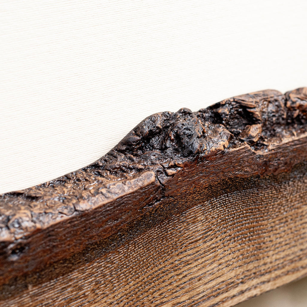Magnetinis peilių laikiklis iš ąžuolo su natūraliu kraštu, 24 cm – nuotrauka 6